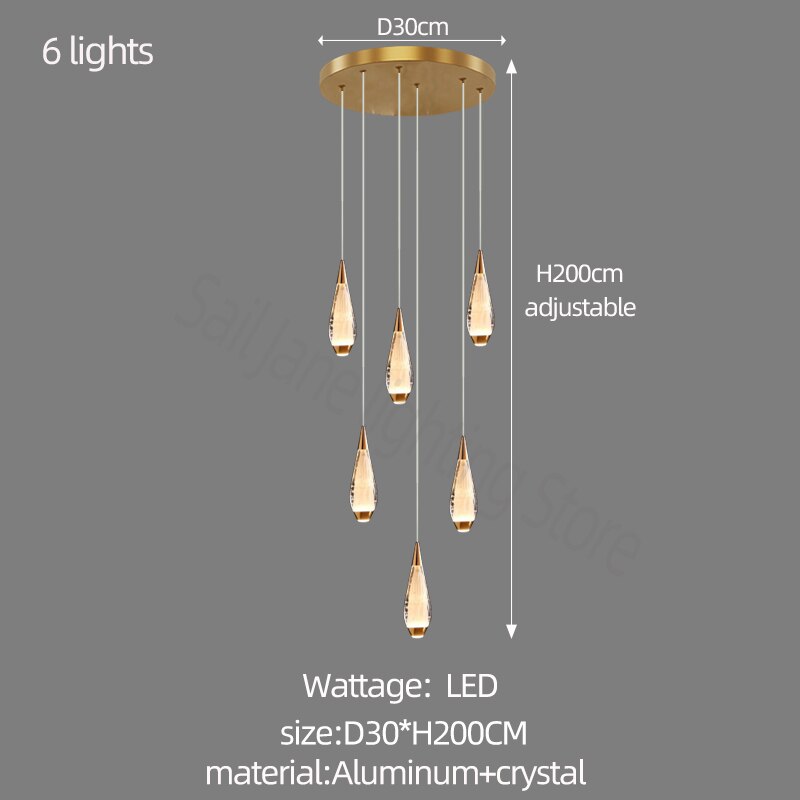 Cones Staircase Chandelier: Exquisite Lighting Solution-ChandeliersDecor