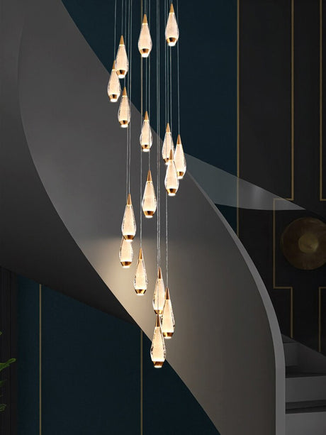 Cones Staircase Chandelier: Exquisite Lighting Solution-ChandeliersDecor