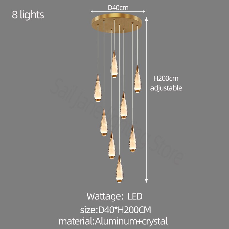 Cones Staircase Chandelier: Exquisite Lighting Solution-ChandeliersDecor