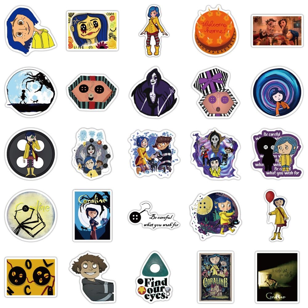 Coraline and The Secret Door Stickers: Unlock the Magic!-ChandeliersDecor