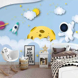 Cosmic Adventure 3D Astronaut Universe Wallpaper-ChandeliersDecor.com