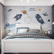 Cosmic Space Rocket Adventures Wallpaper-ChandeliersDecor.com