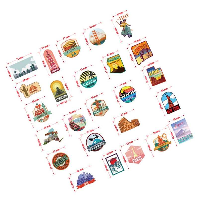 Countries Famous Buildings Stickers Pack – Iconic Landmarks-ChandeliersDecor