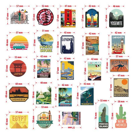 Countries Famous Buildings Stickers Pack – Iconic Landmarks-ChandeliersDecor