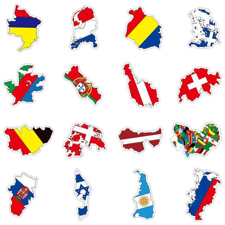 Country National Flag Stickers Pack-ChandeliersDecor