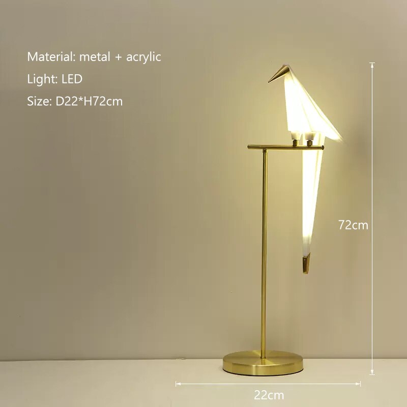 Crane The Bird LED Floor Lamp: Illuminate in Style-ChandeliersDecor