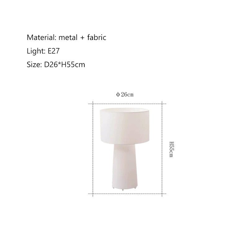 Cream Fabric Floor Lamp - Nordic Minimalist-ChandeliersDecor