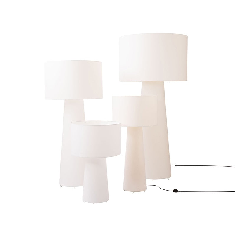 Cream Fabric Floor Lamp - Nordic Minimalist-ChandeliersDecor