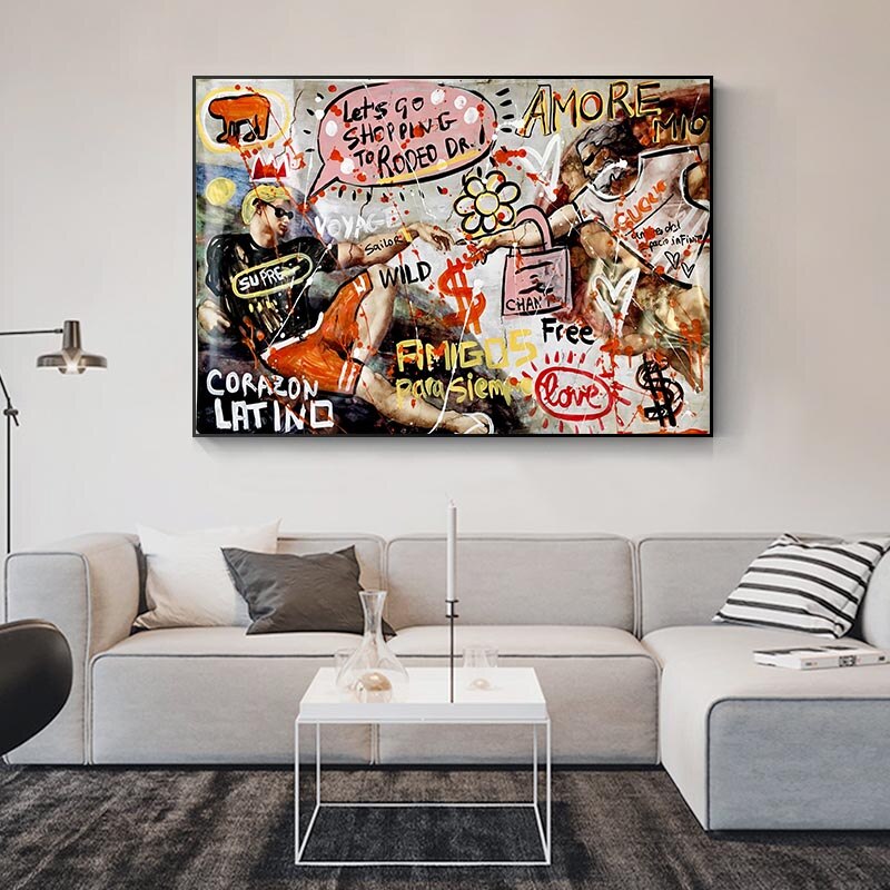 Creation Of Adam Canvas Wall Art-ChandeliersDecor