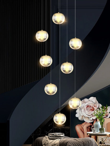 Crystal Ball Staircase Chandelier: Enhancing Your Space-ChandeliersDecor