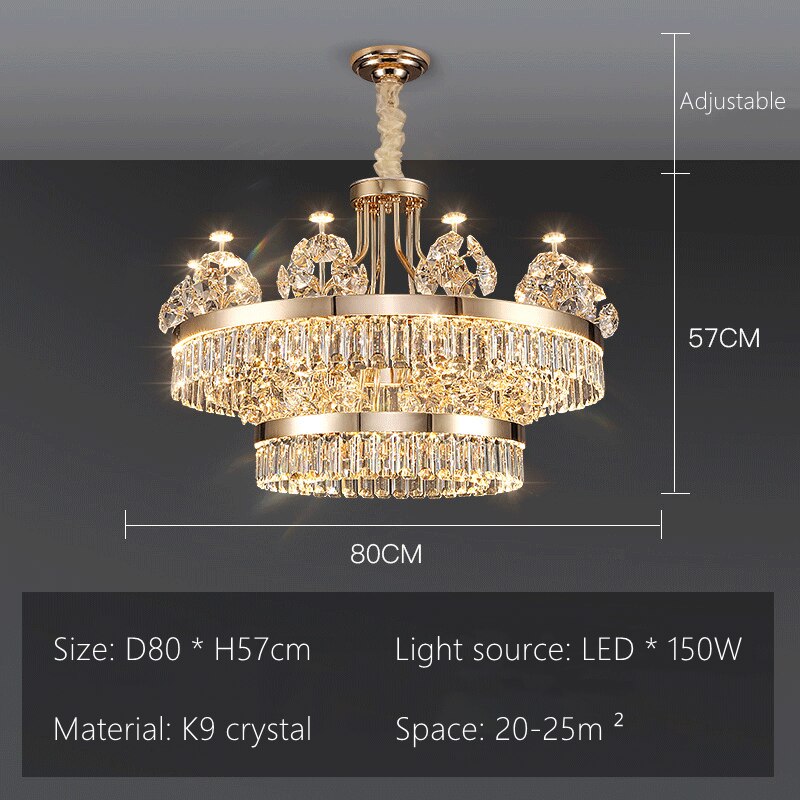 Crystal Ceiling Grand Chandelier: Elegant Lighting Fixture-ChandeliersDecor