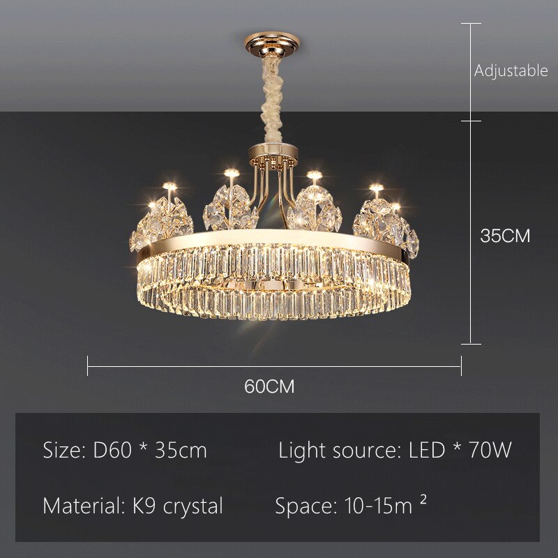 Crystal Ceiling Grand Chandelier: Elegant Lighting Fixture-ChandeliersDecor