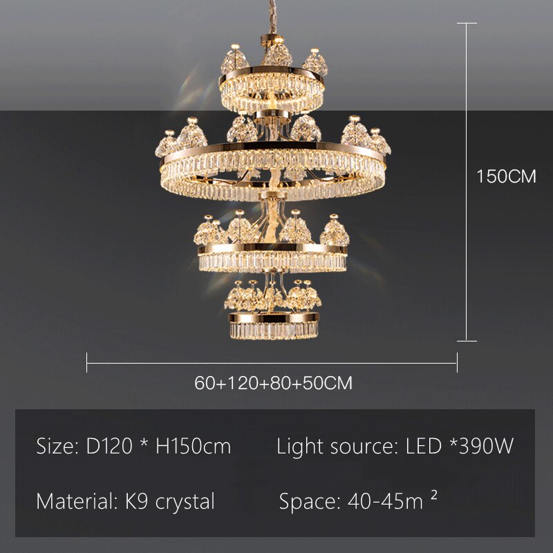 Crystal Ceiling Grand Chandelier: Elegant Lighting Fixture-ChandeliersDecor