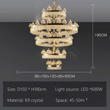 Crystal Ceiling Grand Chandelier: Elegant Lighting Fixture-ChandeliersDecor