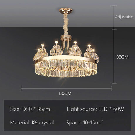 Crystal Ceiling Grand Chandelier: Elegant Lighting Fixture-ChandeliersDecor