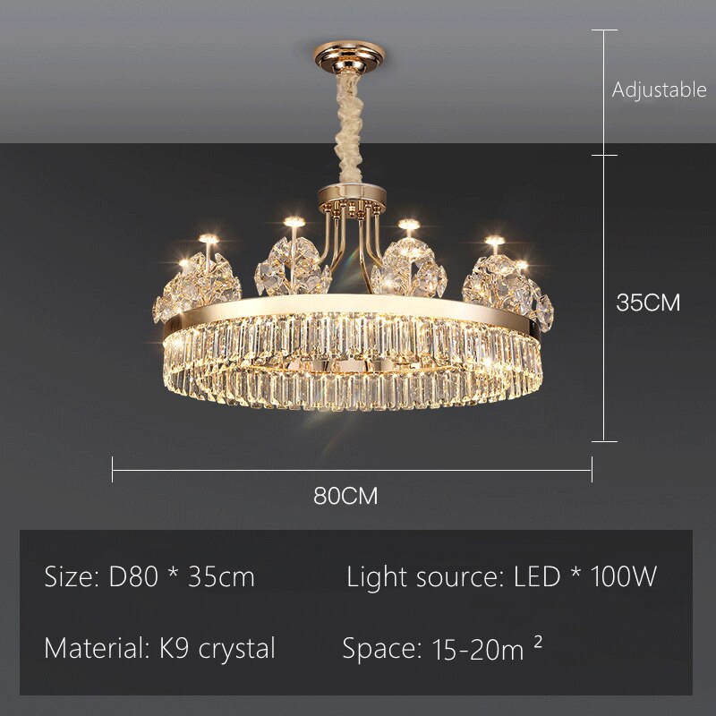 Crystal Ceiling Grand Chandelier: Elegant Lighting Fixture-ChandeliersDecor