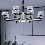 Crystal Cylinders LED Chandelier - Modern Lighting-ChandeliersDecor