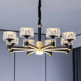 Crystal Cylinders LED Chandelier - Modern Lighting-ChandeliersDecor