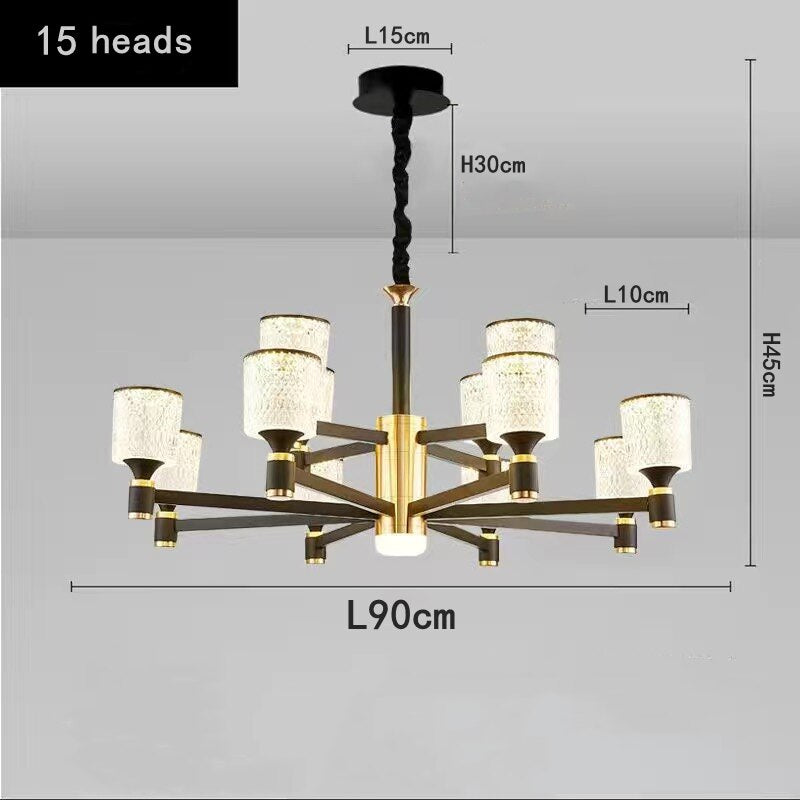 Crystal Cylinders LED Chandelier - Modern Lighting-ChandeliersDecor