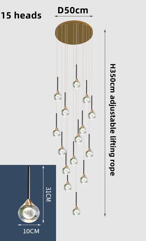 Crystal Drops Chandelier - Beautiful Lighting for Any Space-ChandeliersDecor