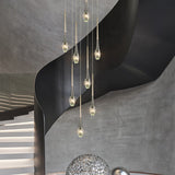 Crystal Drops Staircase Chandelier - Exquisite Home Lighting-ChandeliersDecor