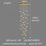 Crystal Drops Staircase Chandelier - Exquisite Home Lighting-ChandeliersDecor