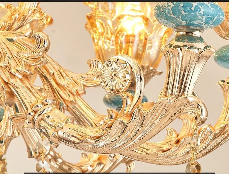 Crystal Elegance Chandelier - K9 Crystal Ceramic Atmosphere Chandelier-ChandeliersDecor