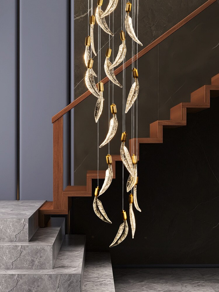 Crystal Feather Chandelier - Exquisite Lighting Décor-ChandeliersDecor
