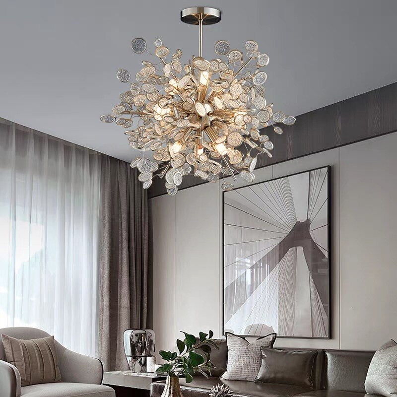 Crystal Glass Chandelier – Illuminate with Elegance-ChandeliersDecor