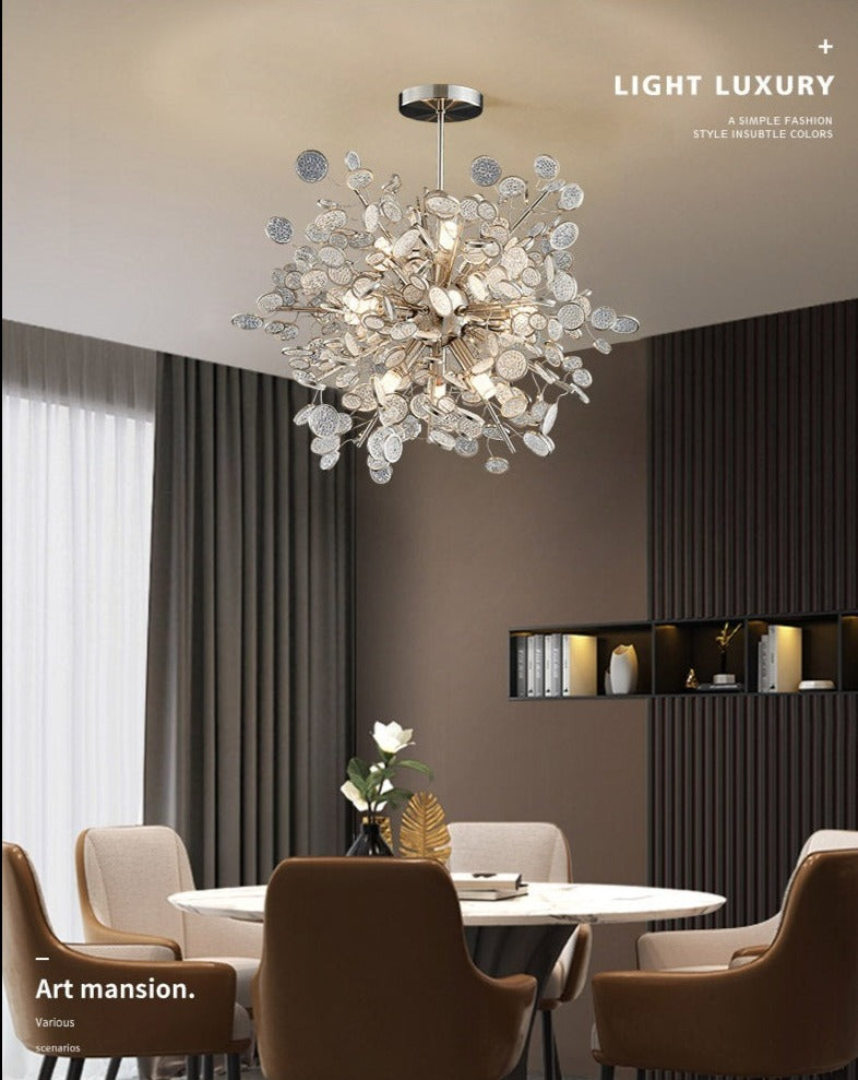 Crystal Glass Chandelier – Illuminate with Elegance-ChandeliersDecor