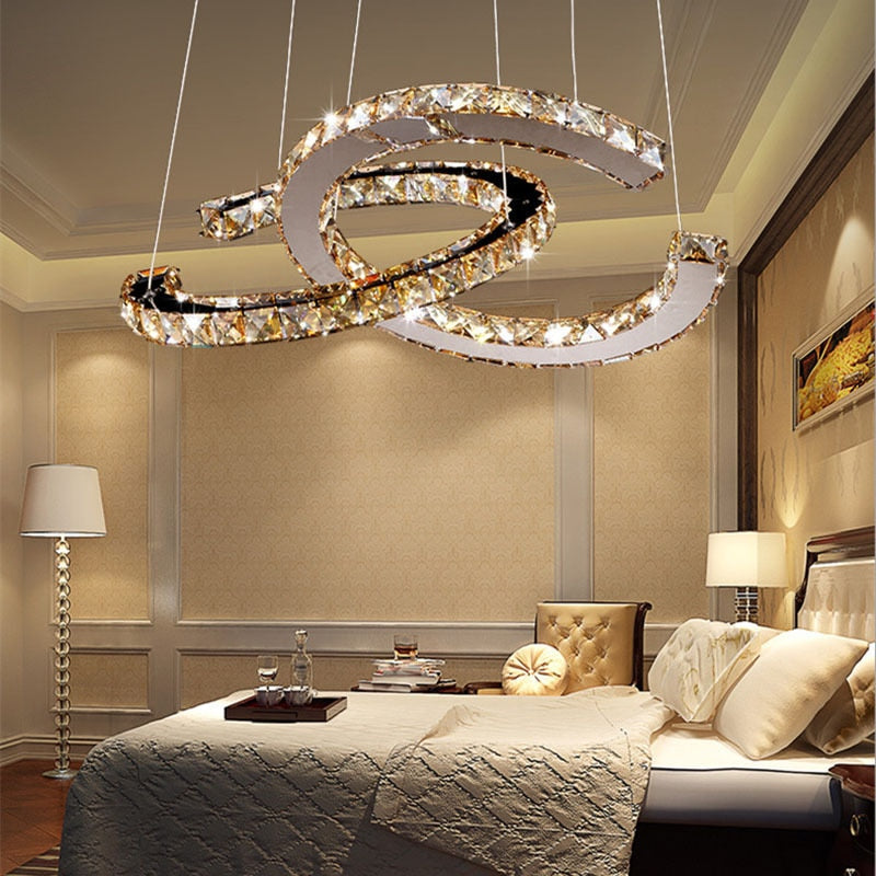 Crystal Loops Chandelier: Premium Lighting Décor-ChandeliersDecor