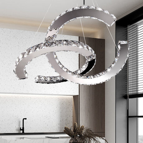 Crystal Loops Chandelier: Premium Lighting Décor-ChandeliersDecor