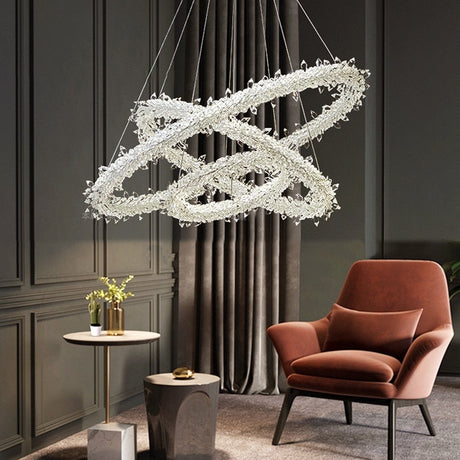 Crystal Ring Chandelier: Dazzling Lighting Fixture