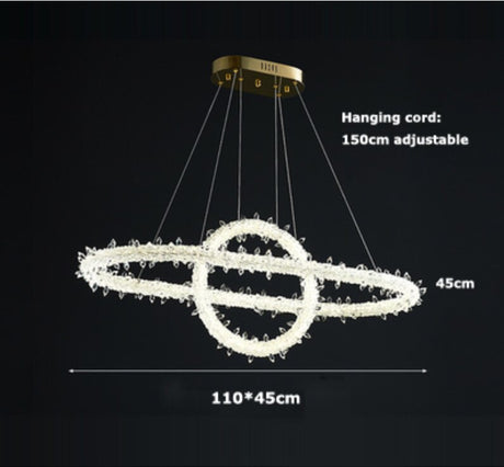 Crystal Ring Chandelier: Dazzling Lighting Fixture-ChandeliersDecor