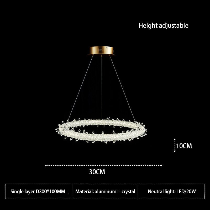 Crystal Ring Chandelier: Dazzling Lighting Fixture-ChandeliersDecor