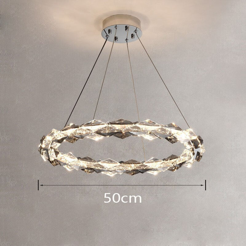 Crystal Ring Chandelier - Illumination for Every Space-ChandeliersDecor