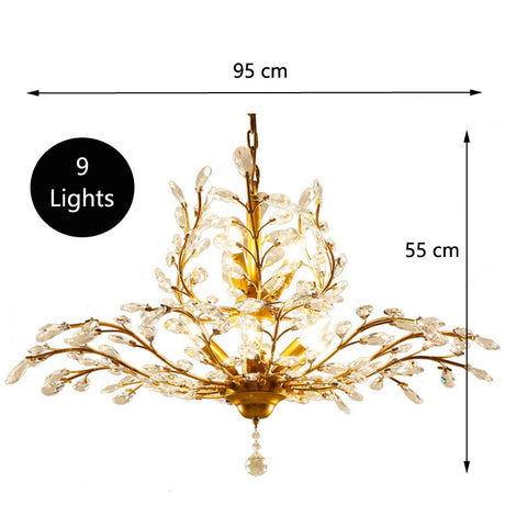 Crystal Tree Chandelier: Elegant Lighting Fixture-ChandeliersDecor