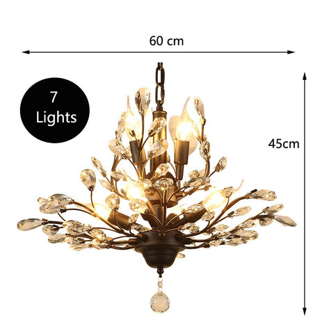 Crystal Tree Chandelier: Elegant Lighting Fixture-ChandeliersDecor