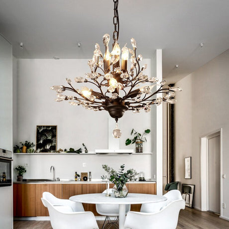 Crystal Tree Chandelier: Elegant Lighting Fixture-ChandeliersDecor