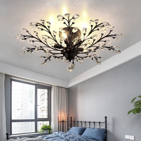 Crystal Tree Chandelier: Elegant Lighting Fixture-ChandeliersDecor