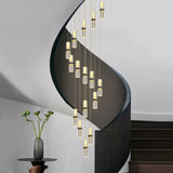 Crystal Tubes Staircase Chandelier: Enhance Your Space-ChandeliersDecor