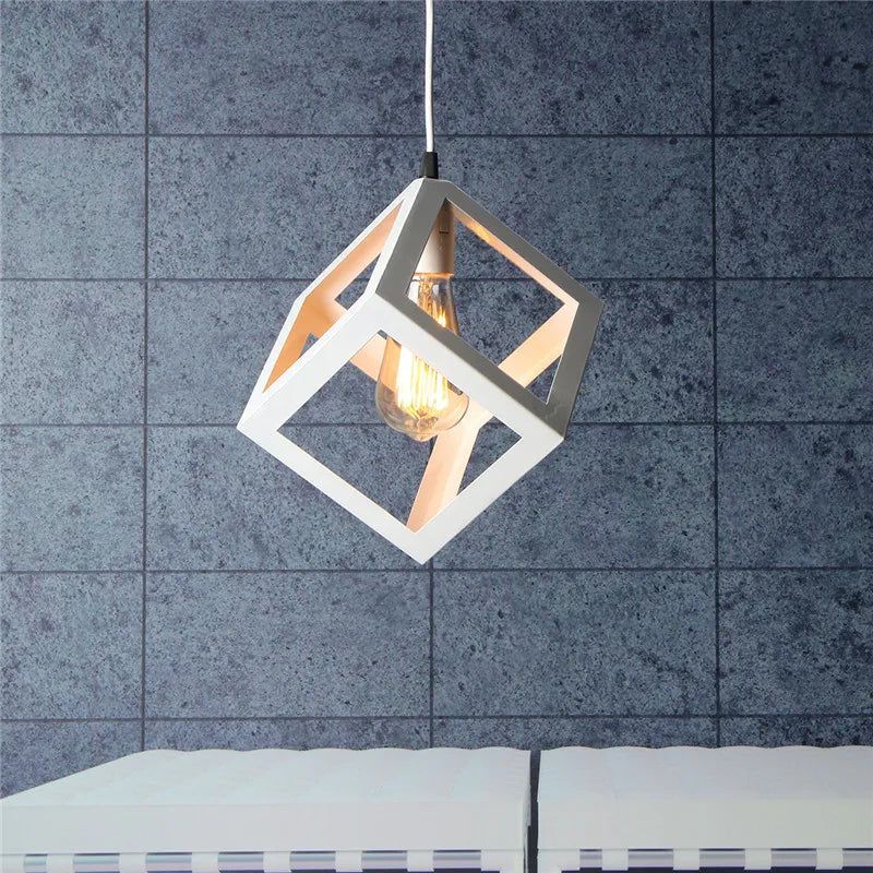 Cube Pendant Light Metal Elegance - Illuminate with Style-ChandeliersDecor