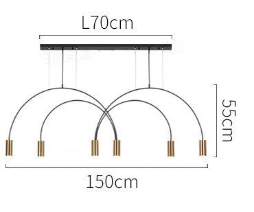 Curve Hanging Light - Illuminate in Style-ChandeliersDecor