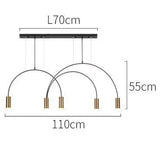 Curve Hanging Light - Illuminate in Style-ChandeliersDecor