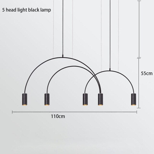 Curve Hanging Light - Illuminate in Style-ChandeliersDecor