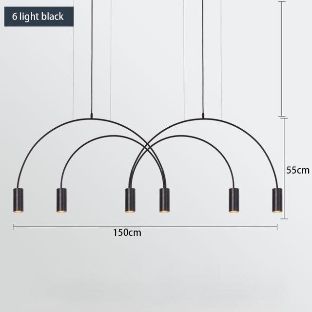 Curve Hanging Light - Illuminate in Style-ChandeliersDecor