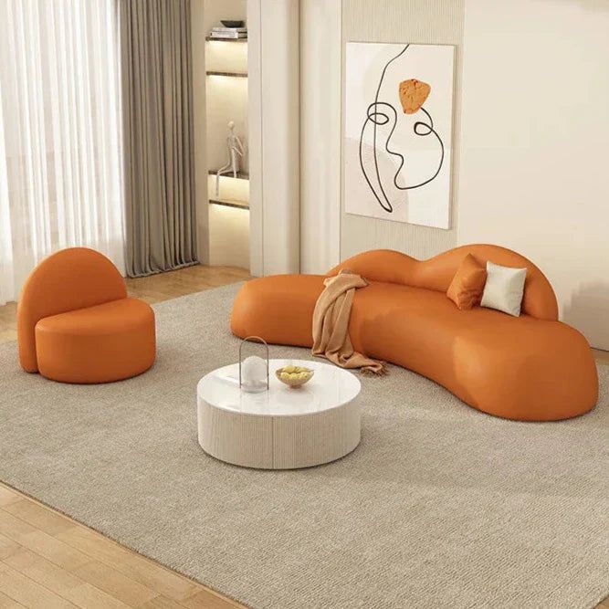 Curved Grande Sofa Set – Luxus auf dem Höhepunkt 