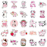 Cut Pink Cow Graffiti Waterproof Sticker-ChandeliersDecor