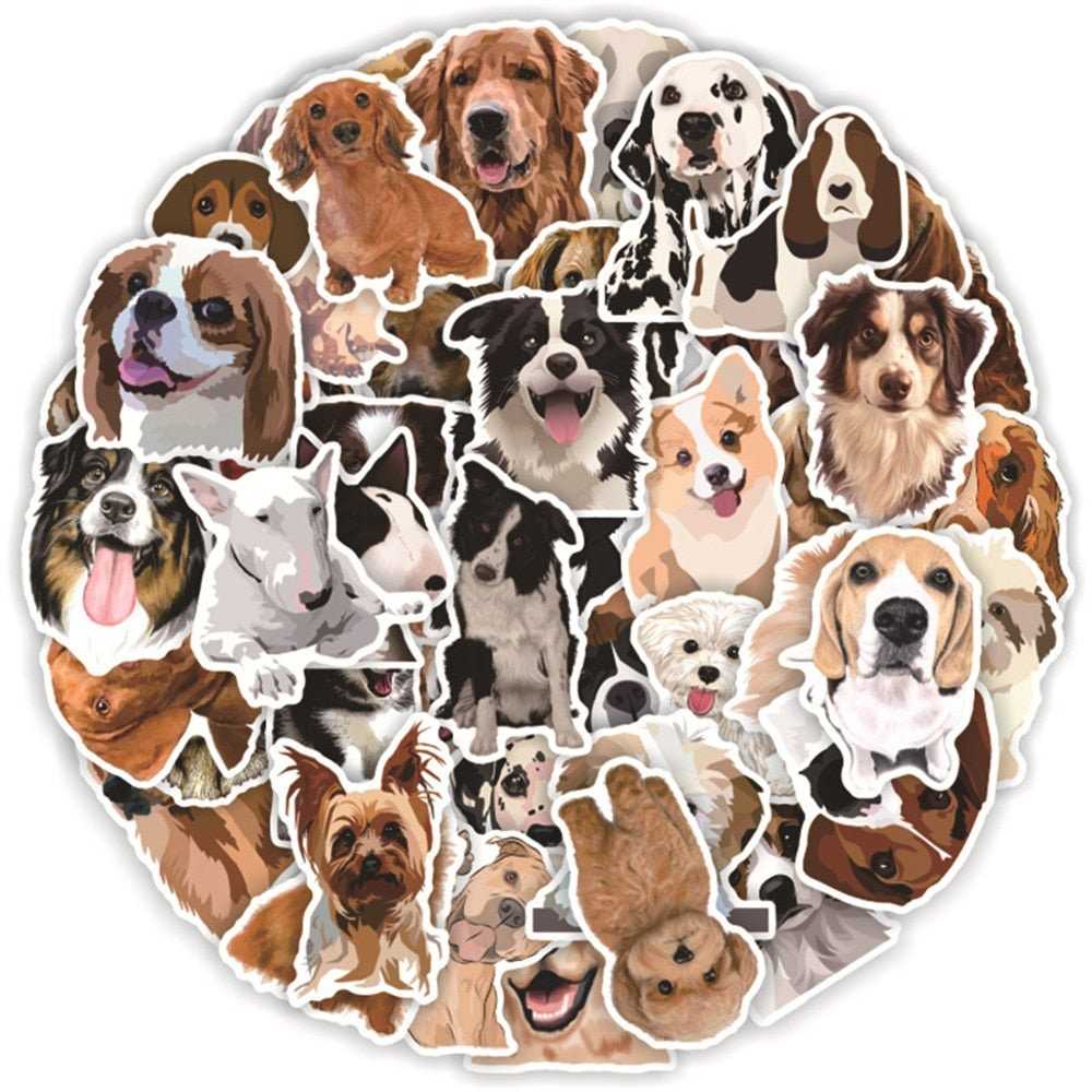 Cute Dog Animal Stickers Pack-ChandeliersDecor