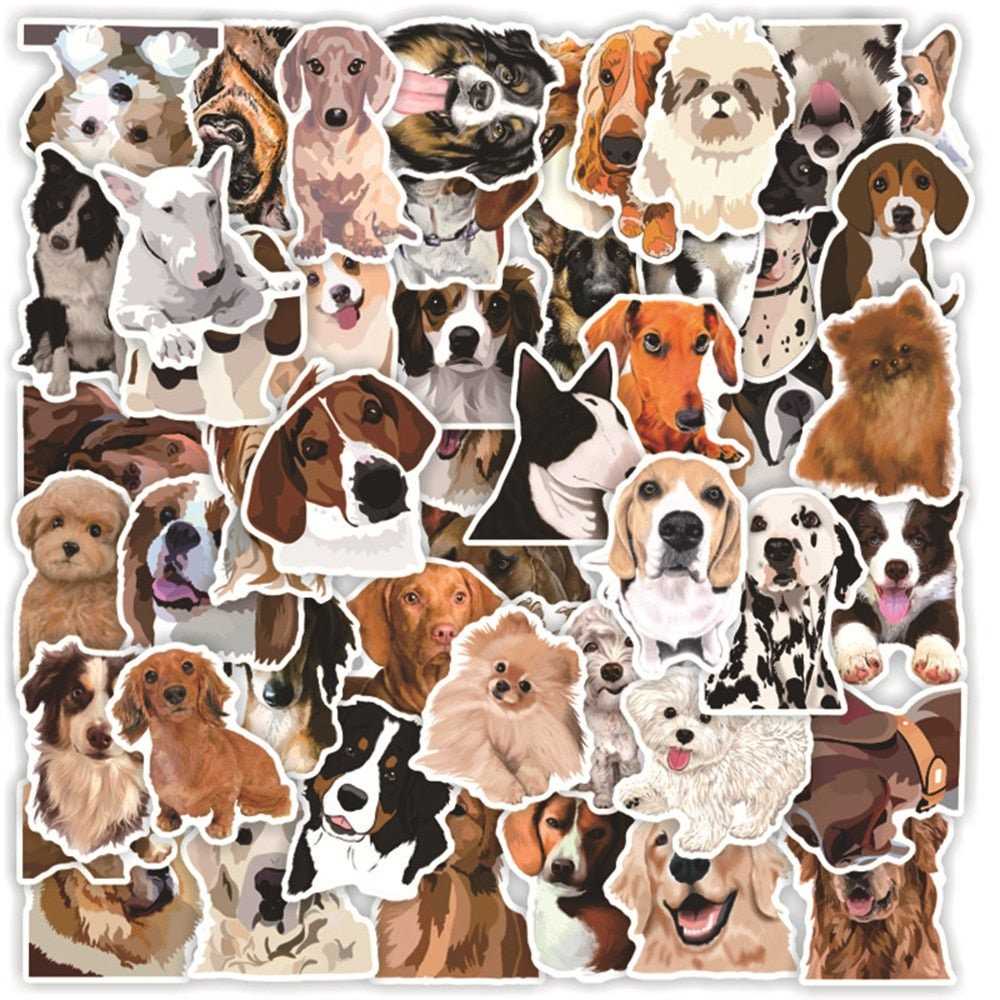 Cute Dog Animal Stickers Pack-ChandeliersDecor